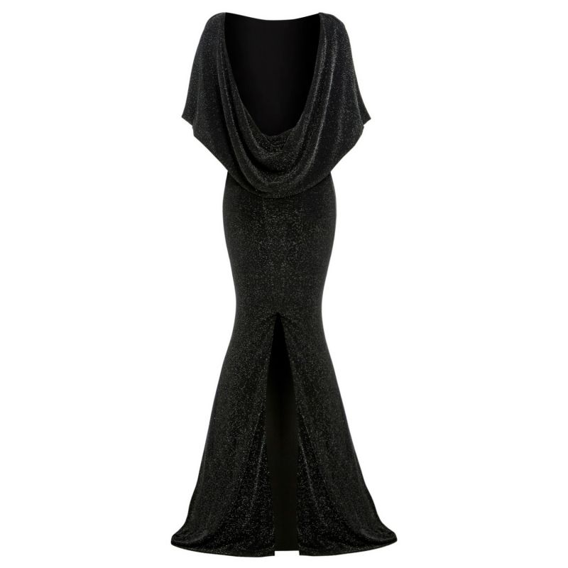 Marylin Black Cowl Back Gown image