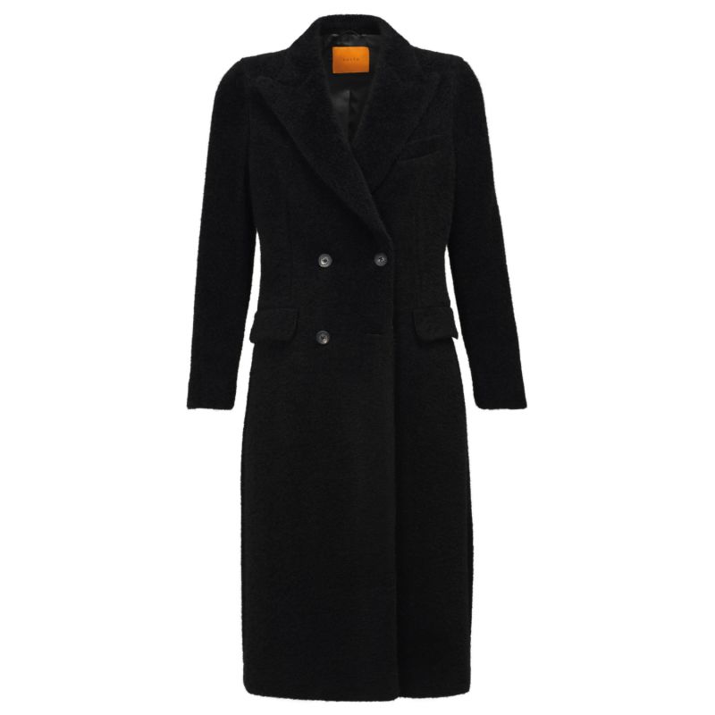 Black Alpaca Double Breasted Coat image