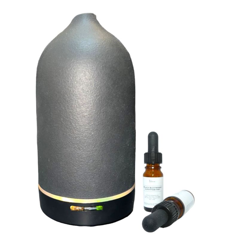 Black Ceramic Electric Diffuser & Black Raspberry & Peppercorn