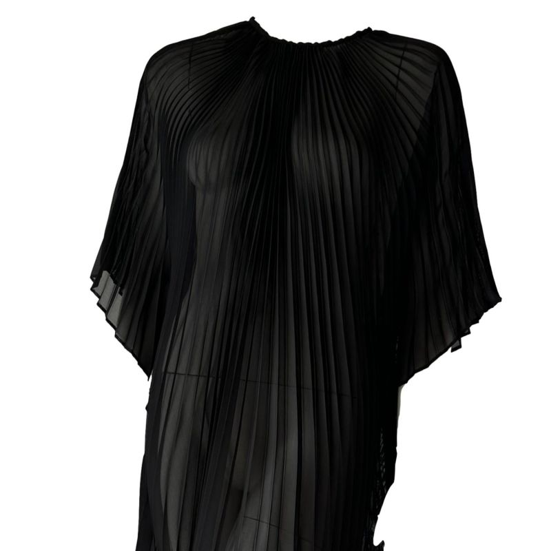 Black Chiffon Esmerelda Pleated Caftan image