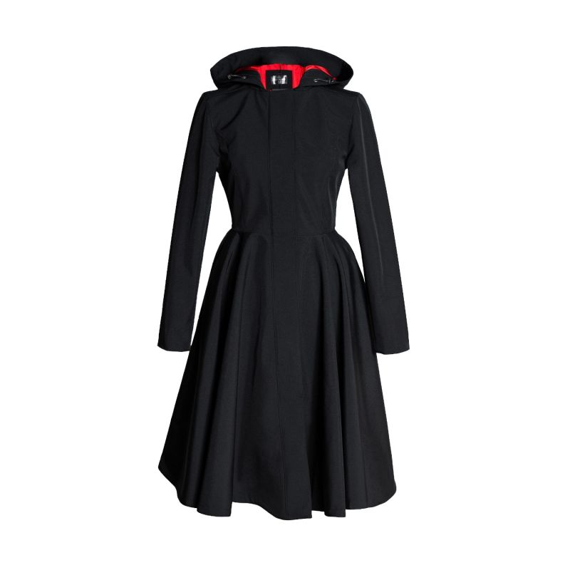 Red and black coat womens sales