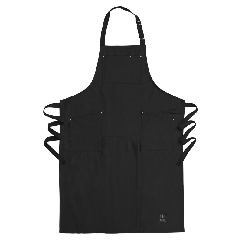 Black Collection Potter's Split Leg Canvas Apron - With Pockets image