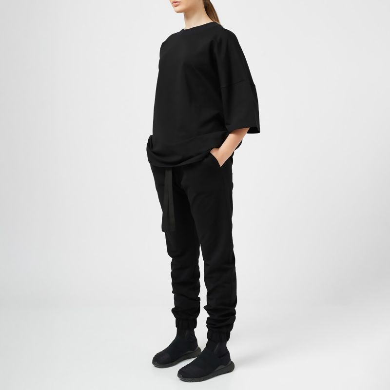 Black Cotton Slim Joggers image