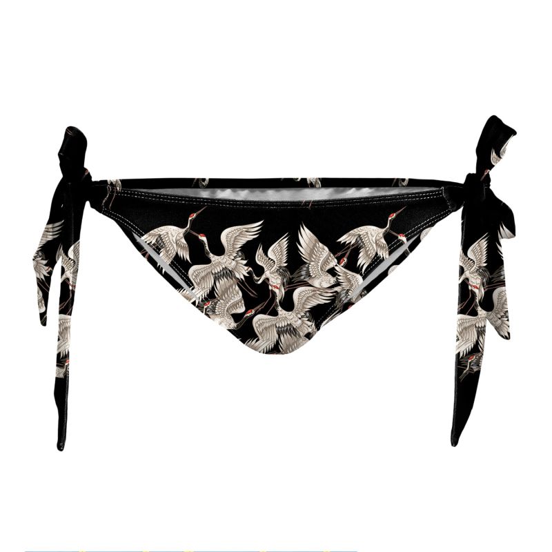 Black Cranes Bikini Bows Bottom image