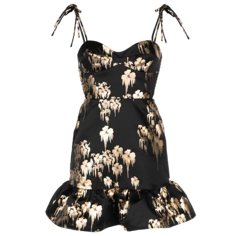 Black Dripping In Gold Dress image