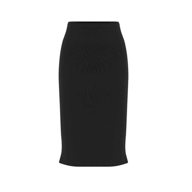 Black Jersey Fitted Skirt image