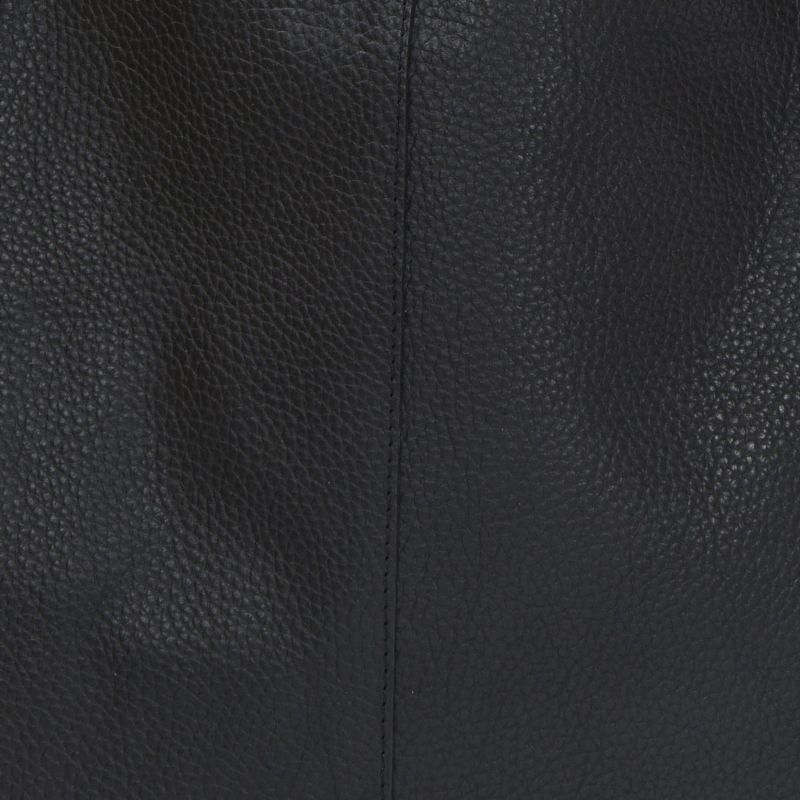 Black Leather Zip Around Half Moon Purse image