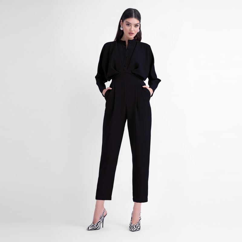 Black maxi jumpsuit online