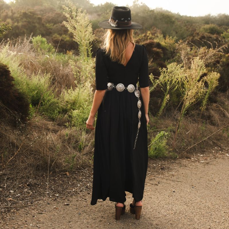 Black Reversible Fitted Maxi Dress image