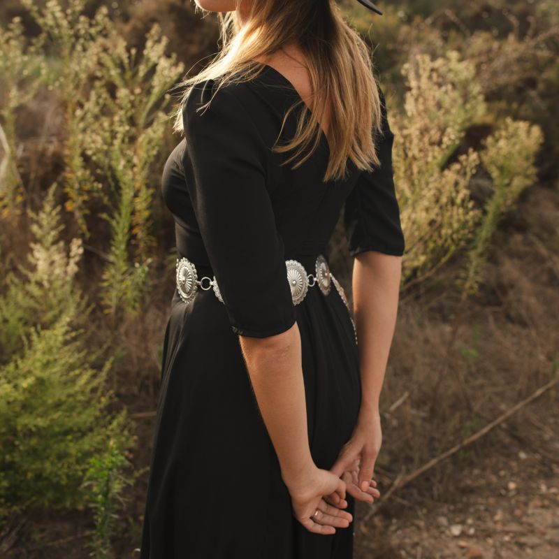 Black Reversible Fitted Maxi Dress image