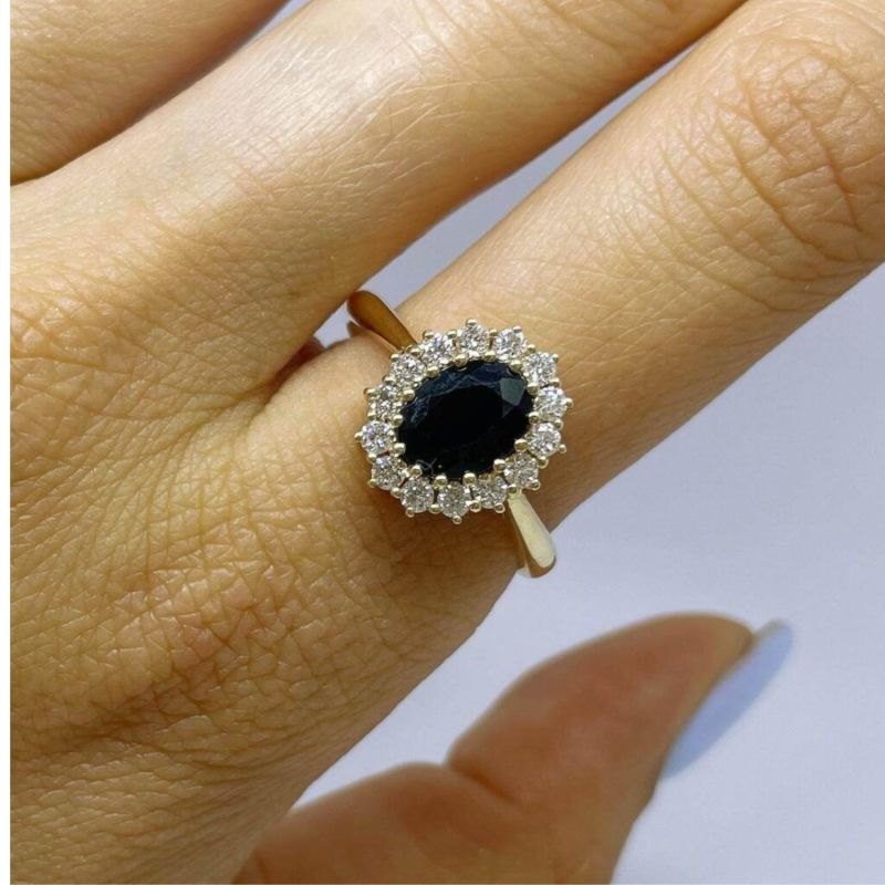 Black Sapphire Vintage Adjustable Ring image