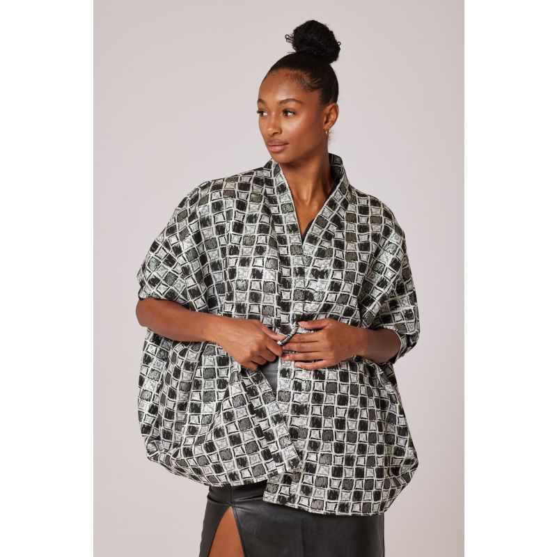 Black short new arrivals kimono jacket