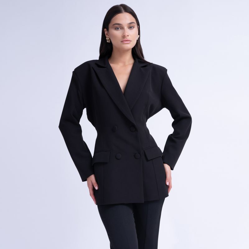 Black Tailored Hourglass Blazer image