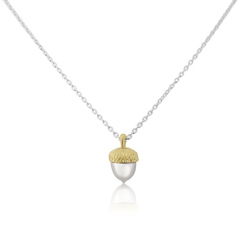 Sherwood Silver & Gold Acorn Necklace image