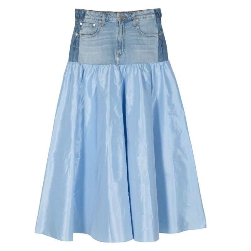 Blue Denim Taffeta Skirt image