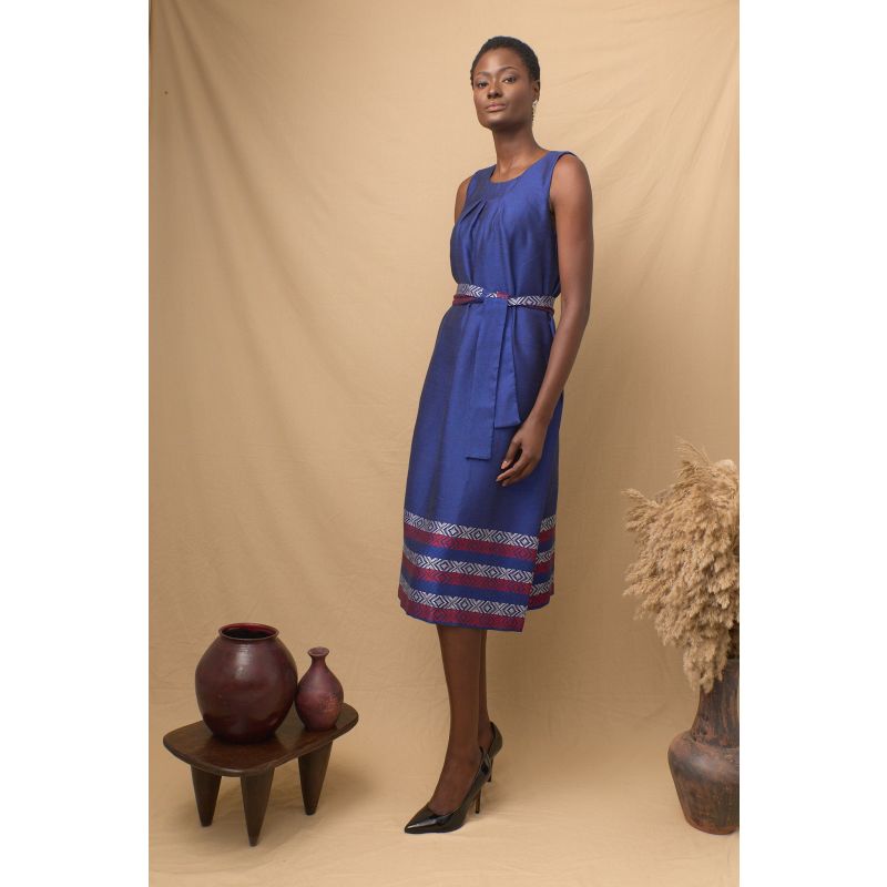 Fadila Sleeveless Shift Dress Blue image