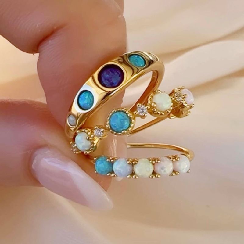 Blue Opal Ombre Via Ring image