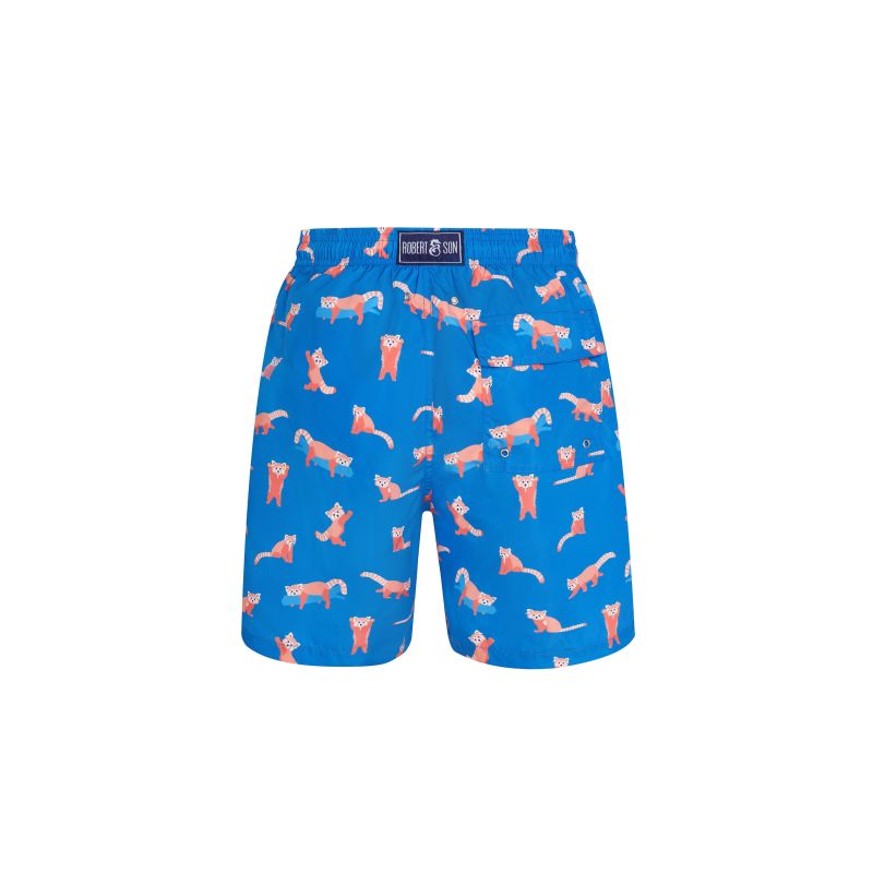 Blue Red Panda Men's Swim Shorts image