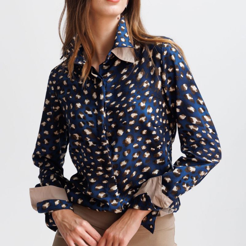 Blue Serenity Double Cuff Blouse image