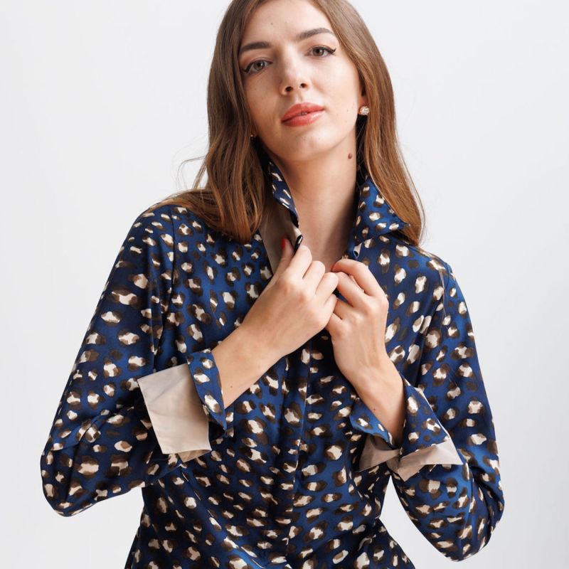 Blue Serenity Double Cuff Blouse image