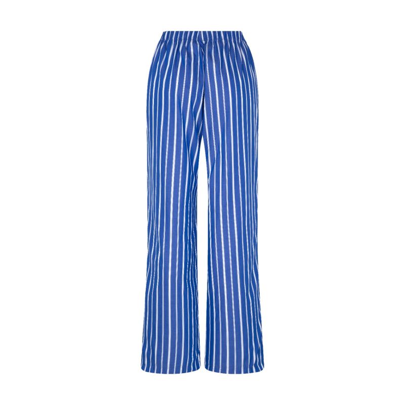 Blue Stripe Cotton Trousers image