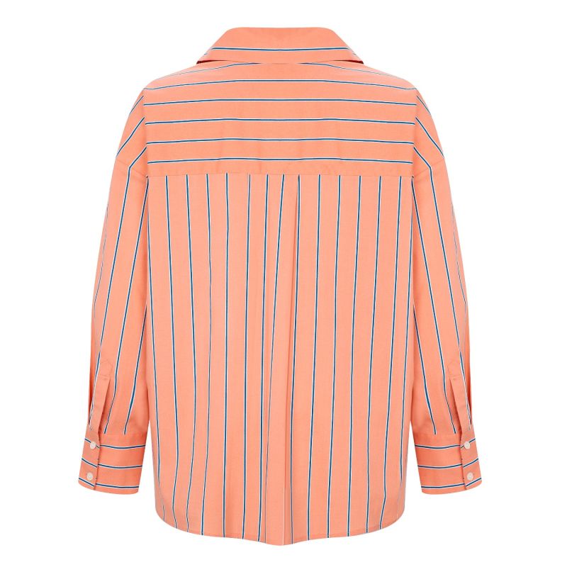 Blue Stripe Oversize Pink Shirt image