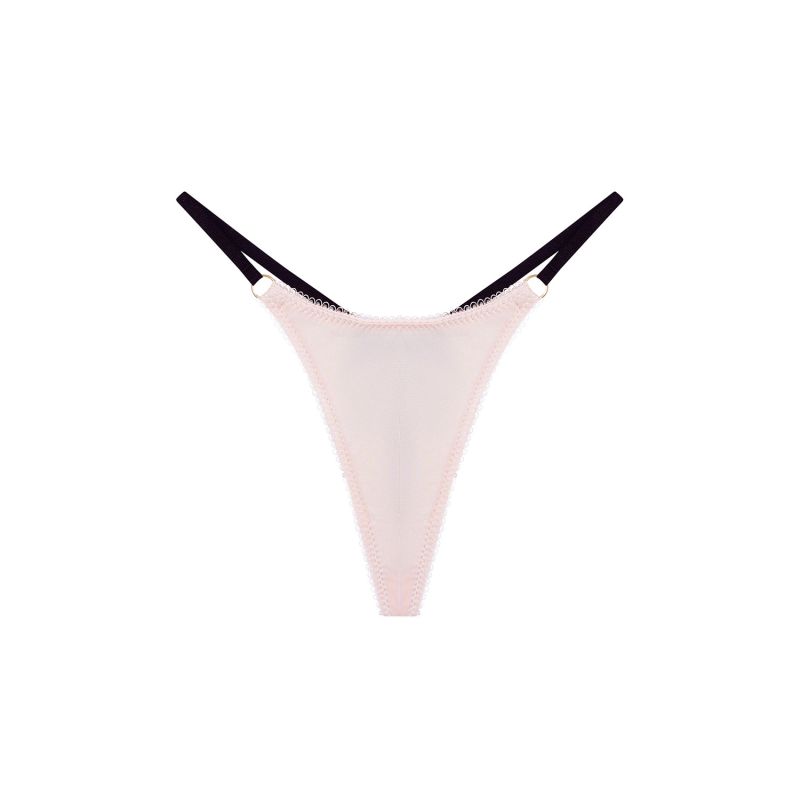 Blush Pink Silk Jersey Thong image