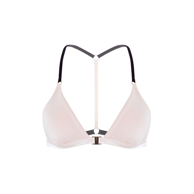 Blush Pink Silk Jersey Triangle Bralette image