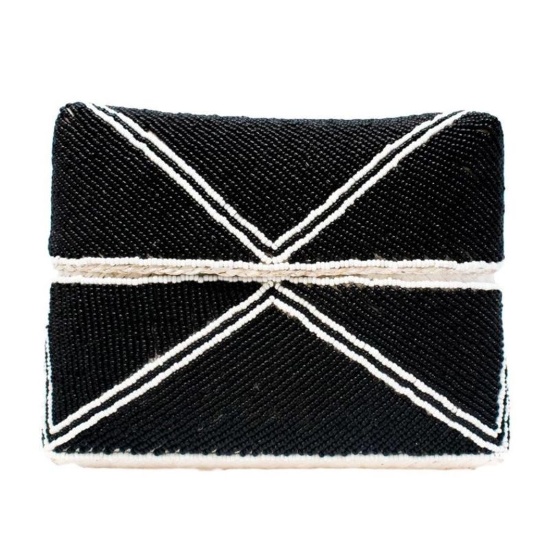 Macy Beaded Clutch - Black image