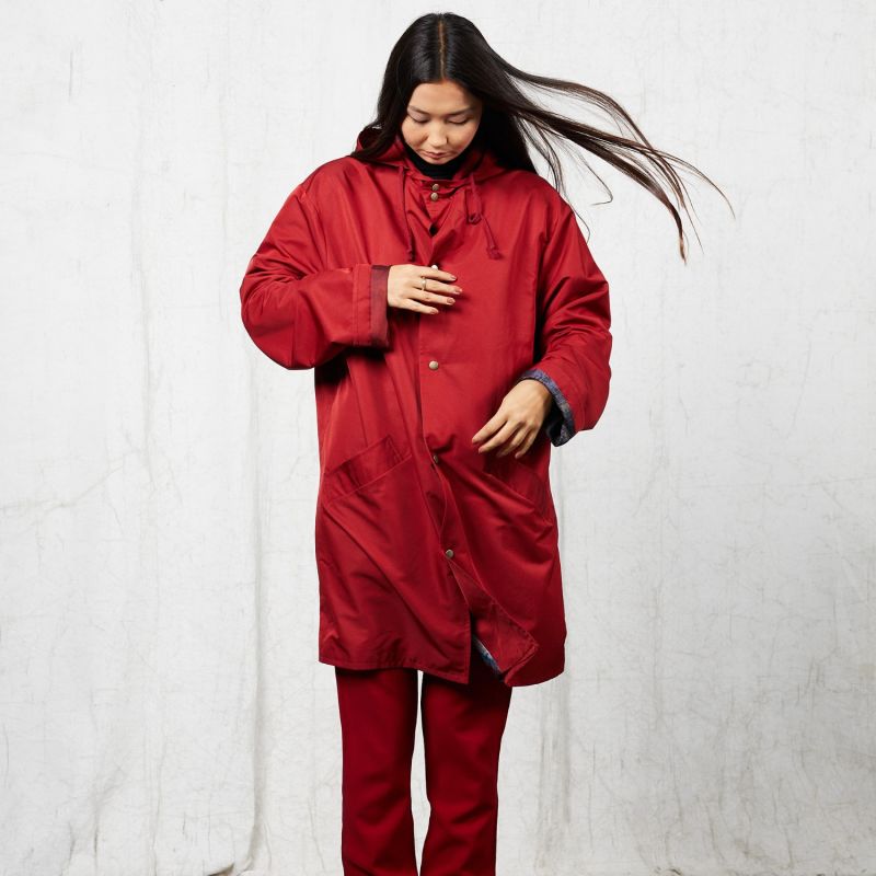 Hille Red Hooded Raincoat image