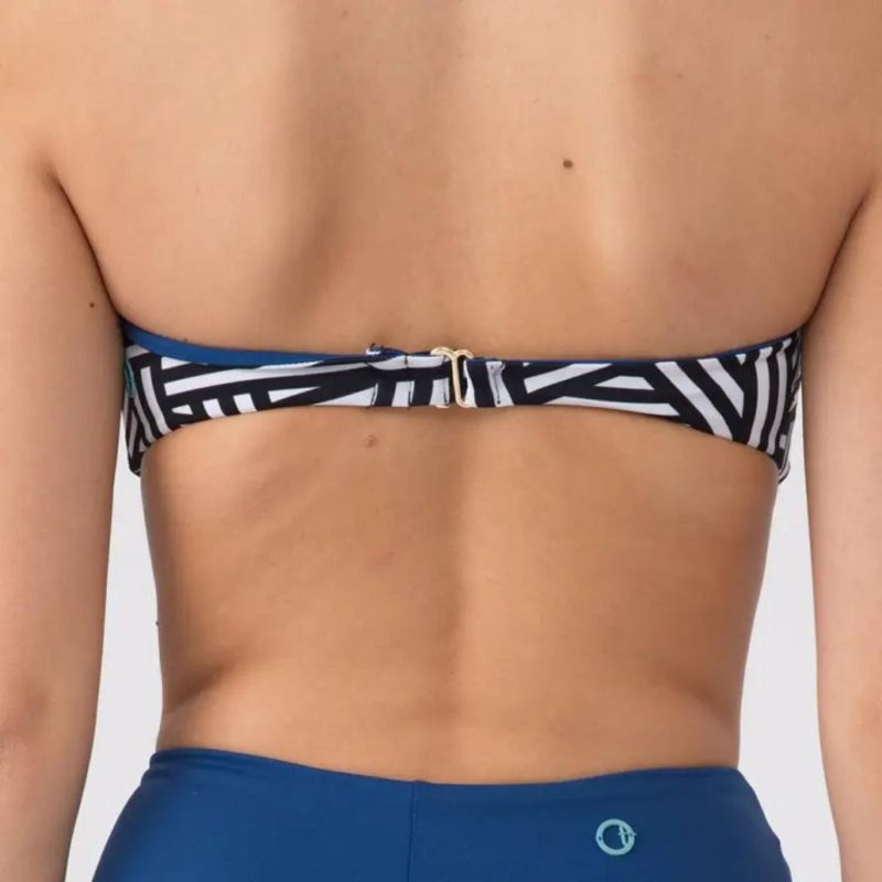 Boca Bikini Top – Crossing Lines & Lapis image