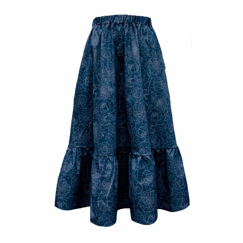 Navy midi skirt with pockets new arrivals