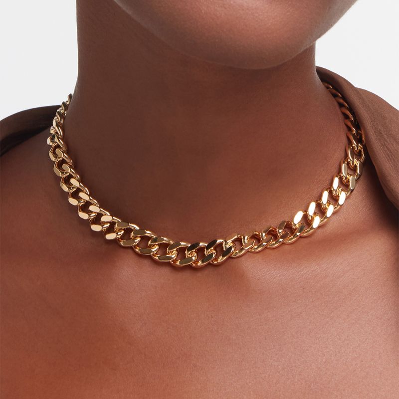 Bold Cuban Link Choker Gold ONI Fine Jewelry Wolf Badger