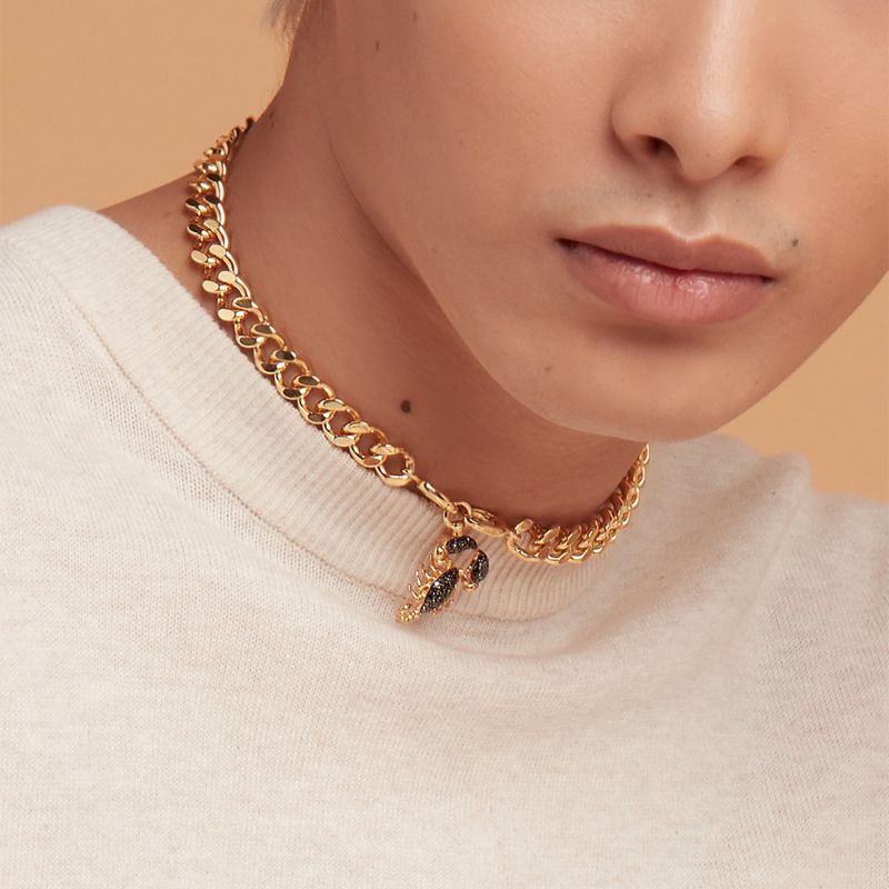 Bold Cuban Link Choker Gold ONI Fine Jewelry Wolf Badger