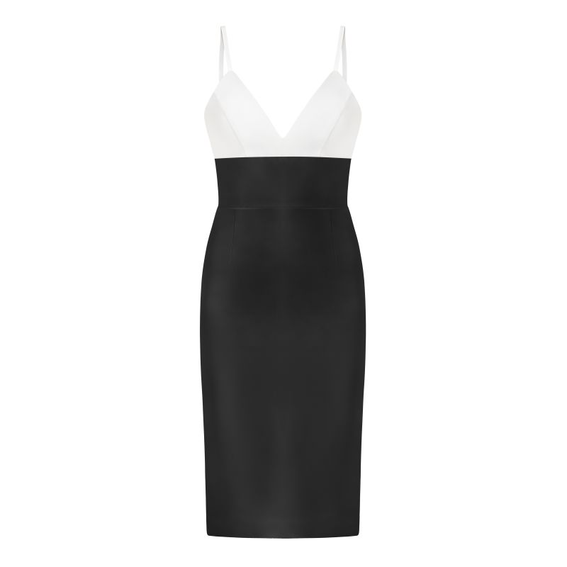 Bold Simplicity Midi Dress Black & White image