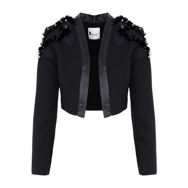 Embellished bolero jacket discount