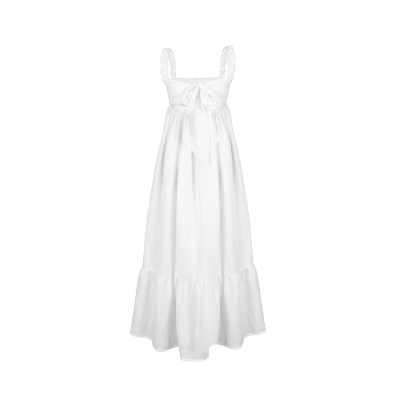 White Seersucker Bonito Dress image