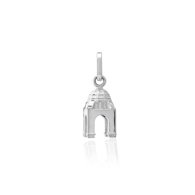 Exquisitely Detailed Monument To The Revolution Charm Handmade In Sterling Silver image