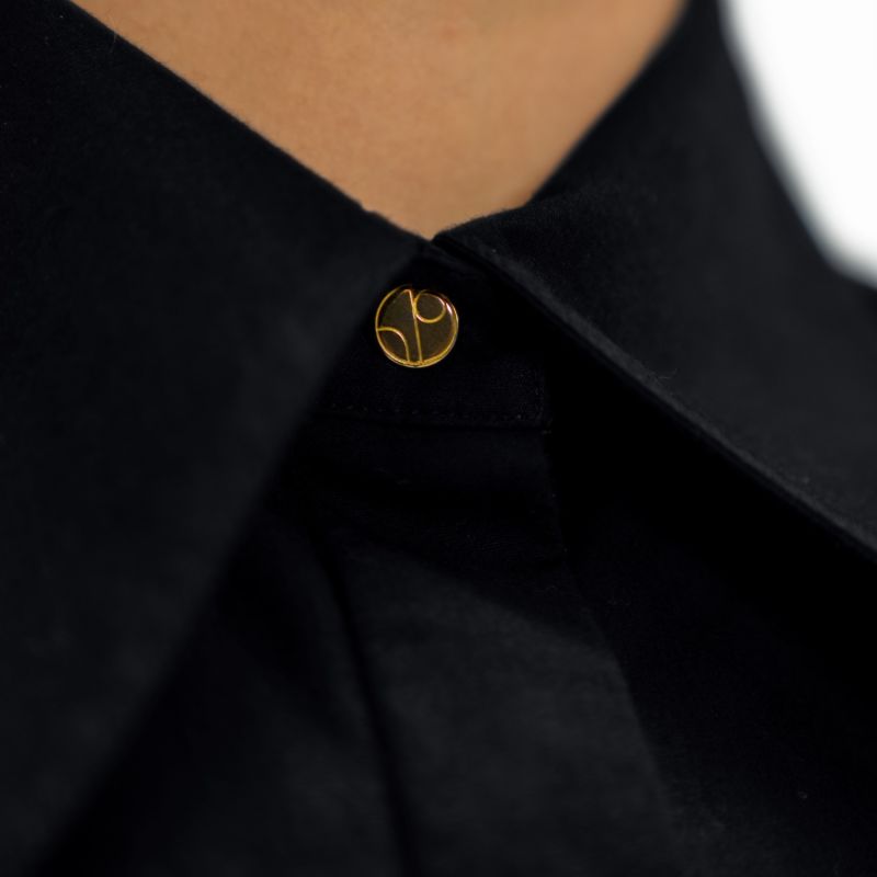 Prague Organic Cotton Poplin Collar Shirt In Eclipse Black image