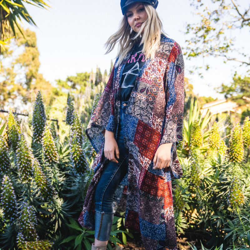 Janice Scarf Print Kimono image