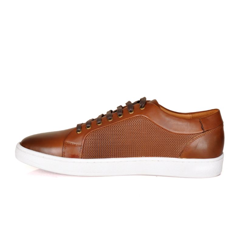 Bradford Leather Sneakers- Brown image