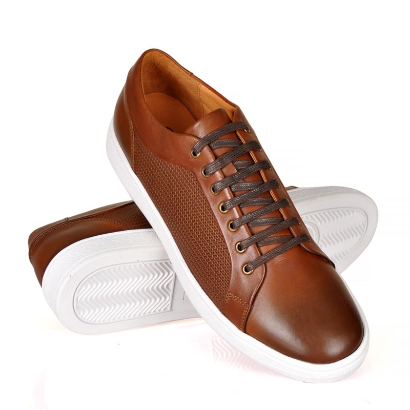 Bradford Leather Sneakers- Brown image