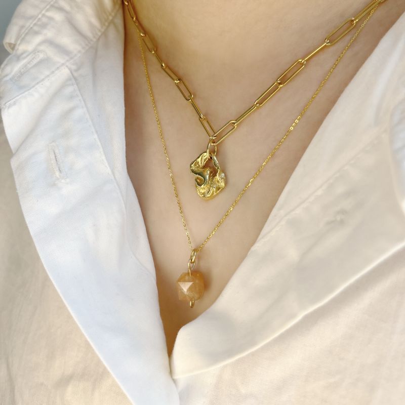 Brandt Dainty Extendable Necklace Gold Blush Bio-Gem image