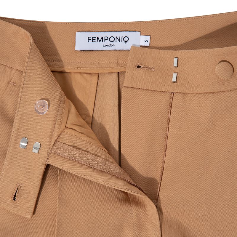 Tailored Cotton Trouser - Brown image