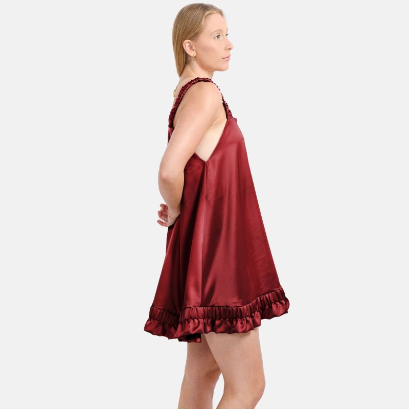 Breeze - Satin Slip Mini Dress Crimson image