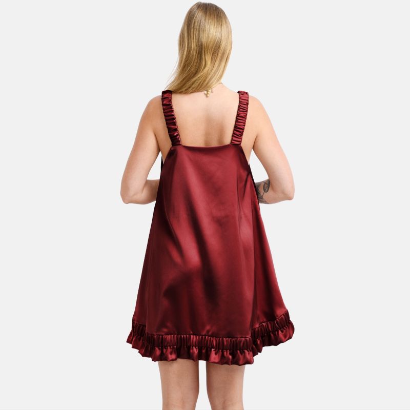 Breeze - Satin Slip Mini Dress Crimson image