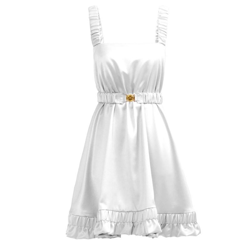 Ripple - Satin Slip Mini Dress White image