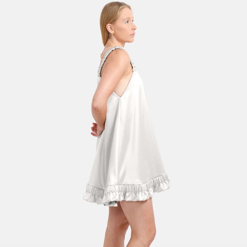 Ripple - Satin Slip Mini Dress White image