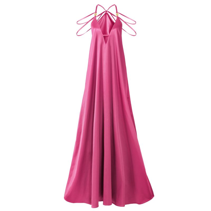 Breezy Satin Maxi Dress - Amber main image 0