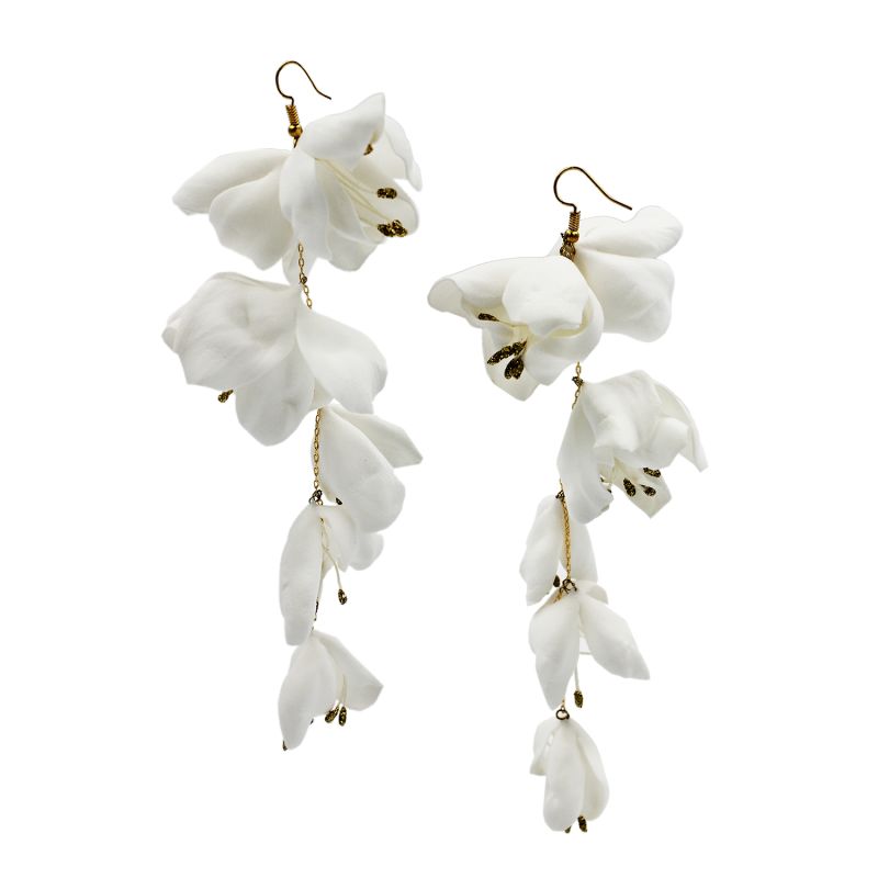 Long Flower Tassel Earrings Elly image